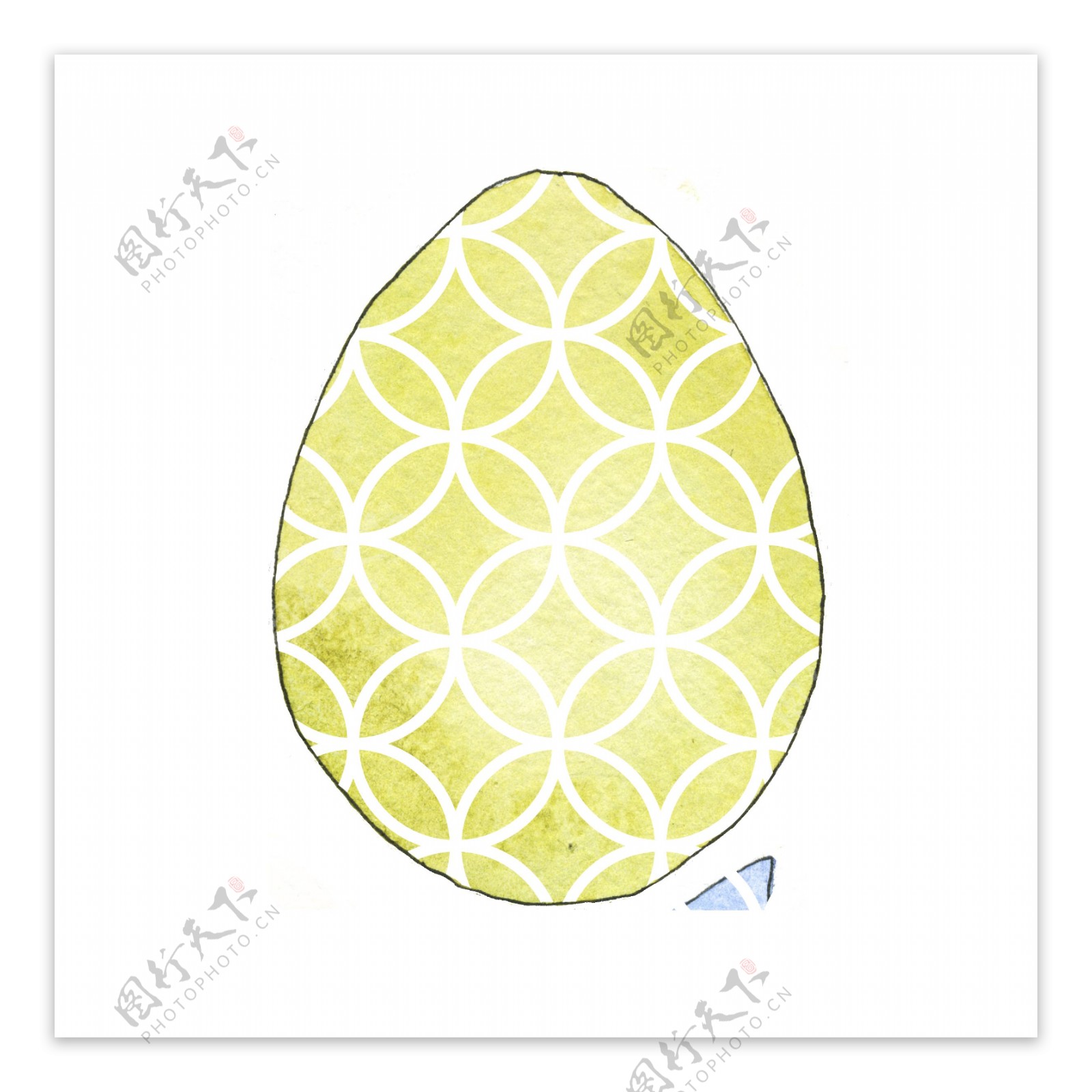 黄色手绘彩蛋万圣节透明装饰素材