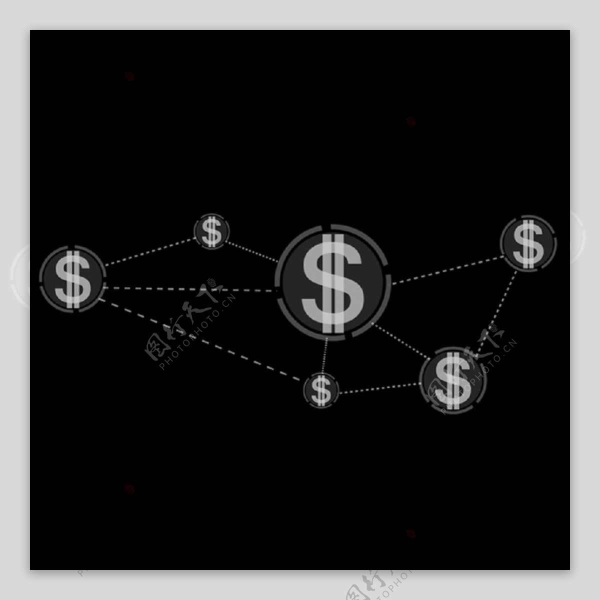 多个货币图标连接动态视频素材