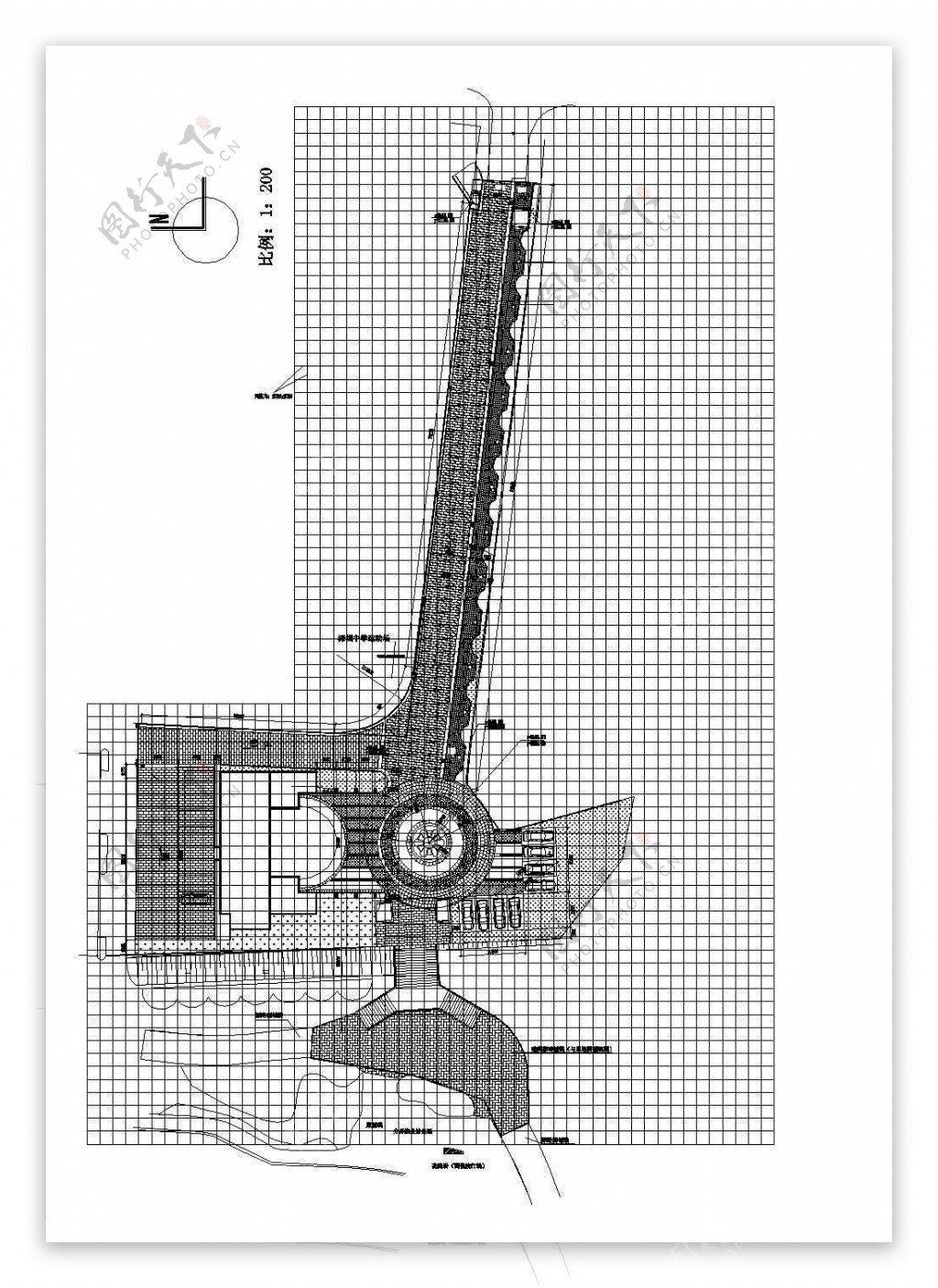 深圳人民公园ys02平面定位CAD图纸