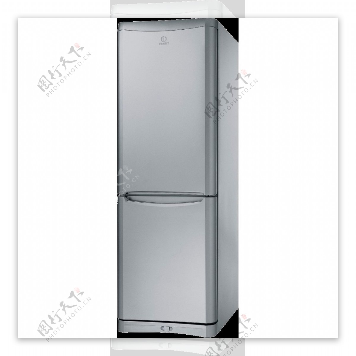 银灰色的冰箱免抠png透明图层素材