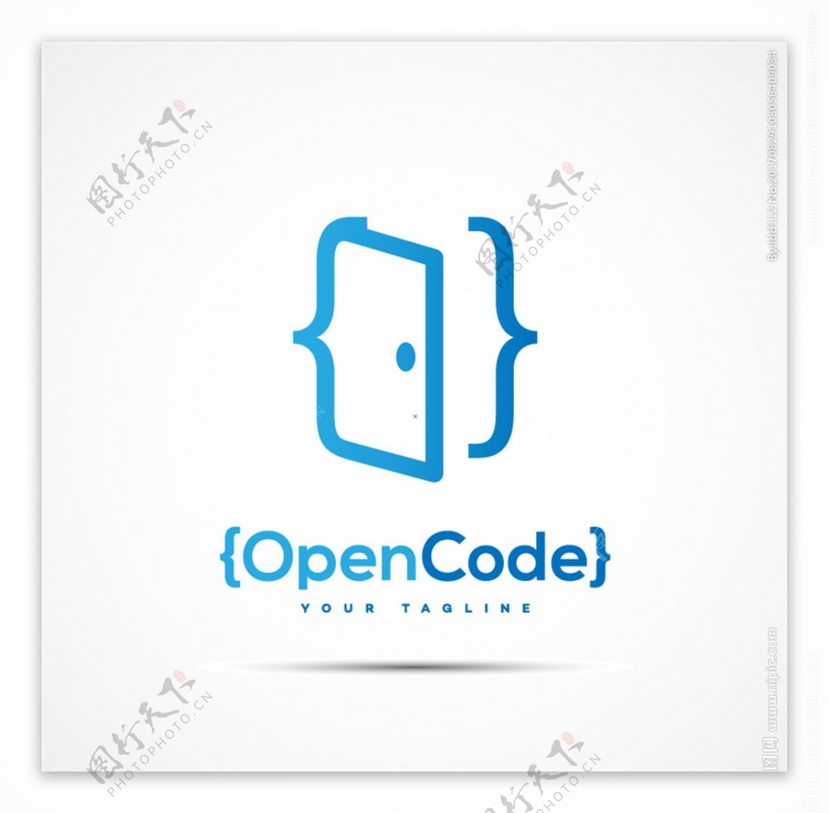蓝色软件符号logo矢量素材