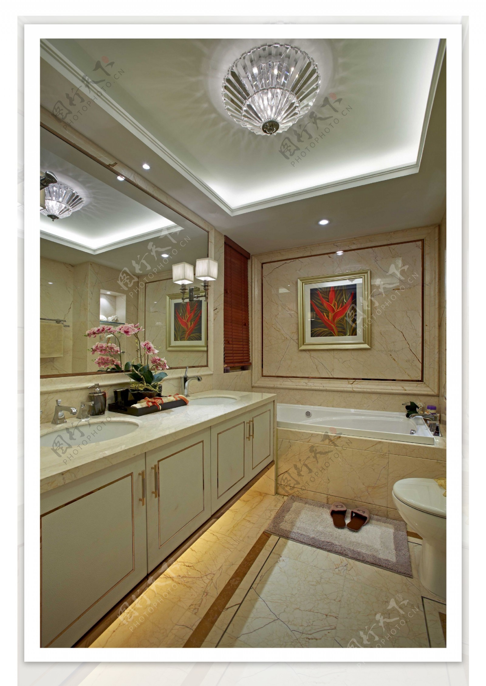 欧式奢华风室内设计浴室效果图