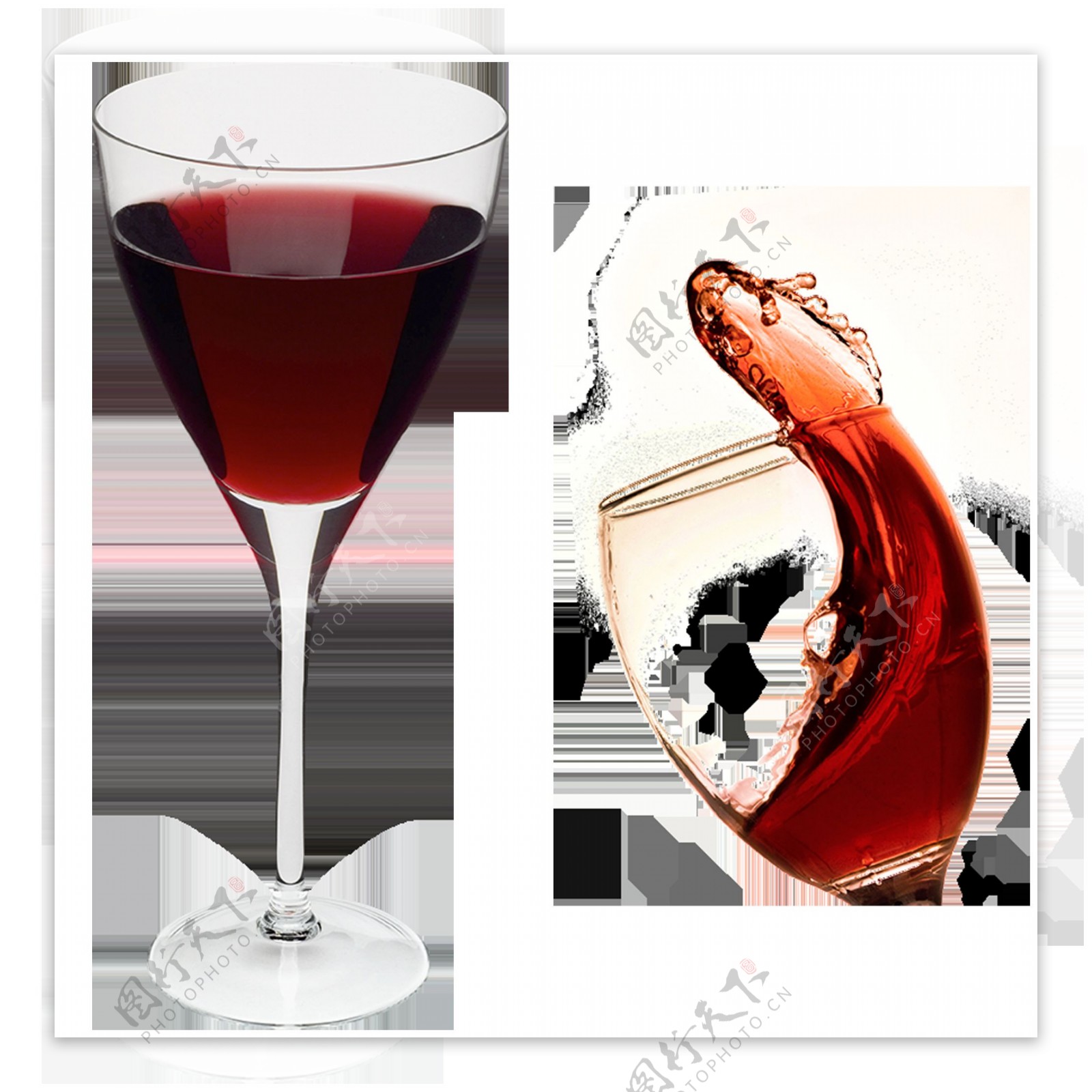 红葡萄酒免抠png透明图层素材