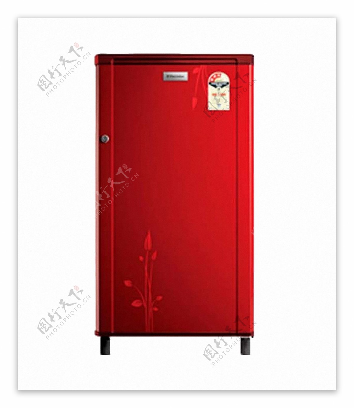 红色小冰箱免抠png透明图层素材