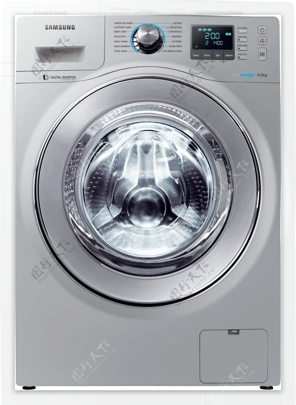 灰色洗衣机图免抠png透明图层素材