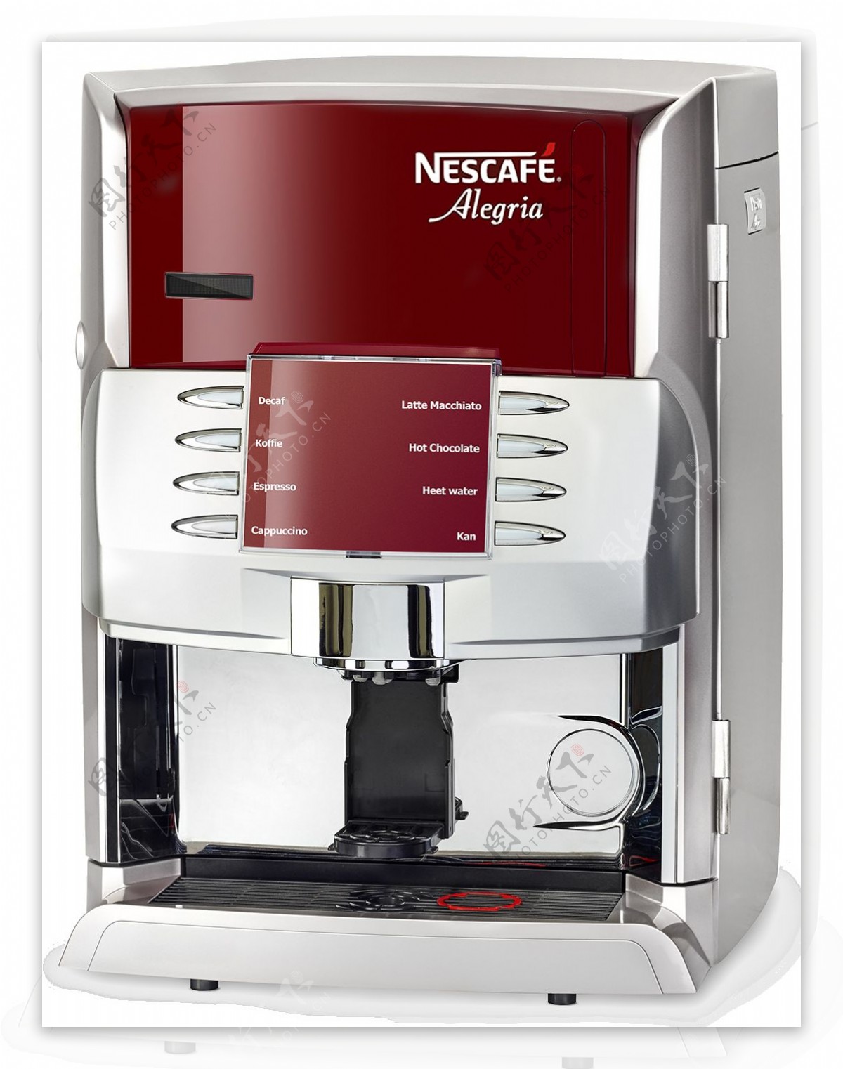 红色咖啡机免抠png透明图层素材