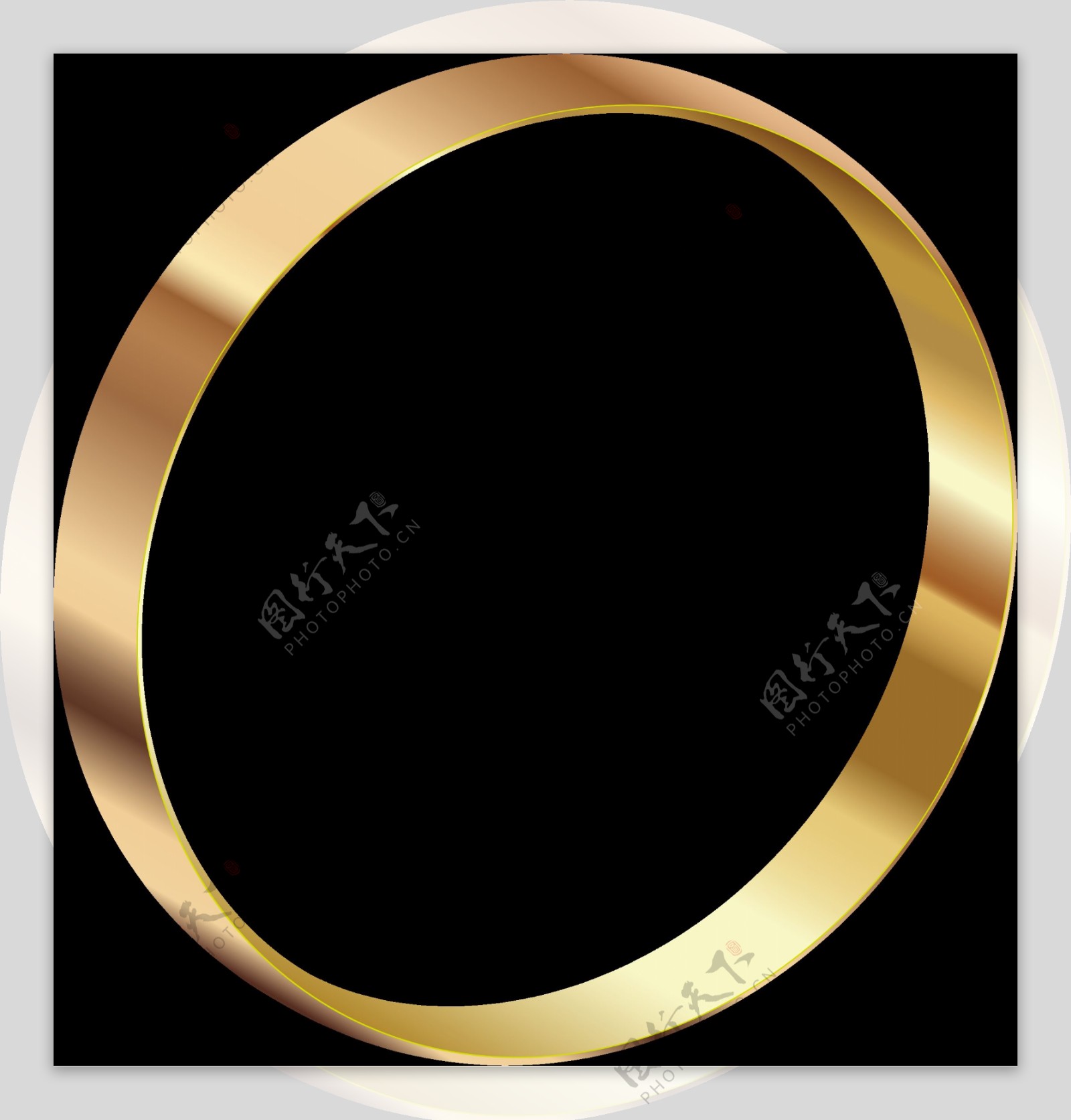 黄金圆环免抠png透明图层素材