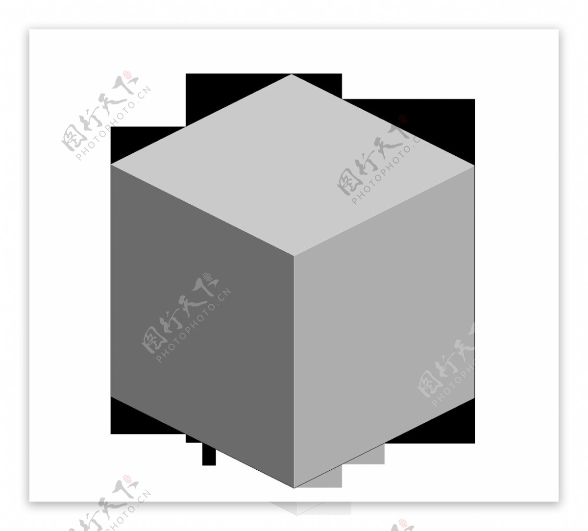 灰色立方体图片免抠png透明素材