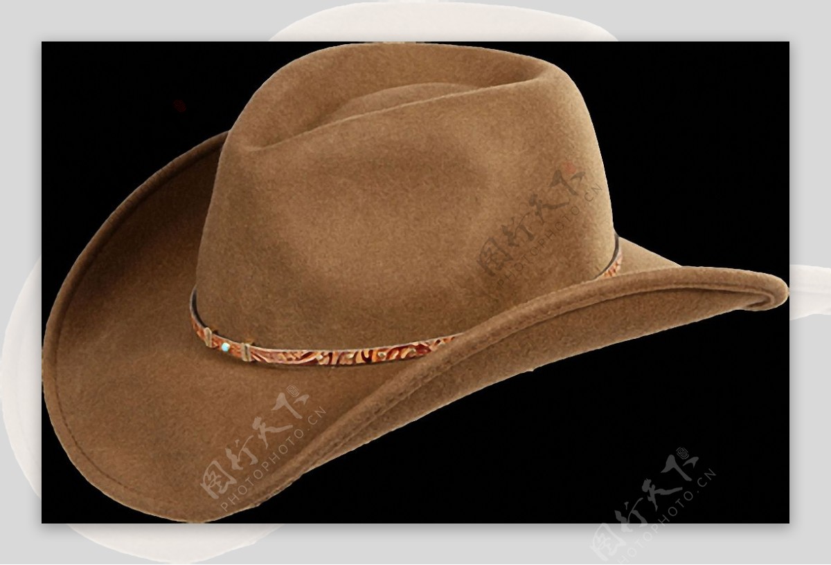漂亮棕色牛仔帽免抠png透明素材