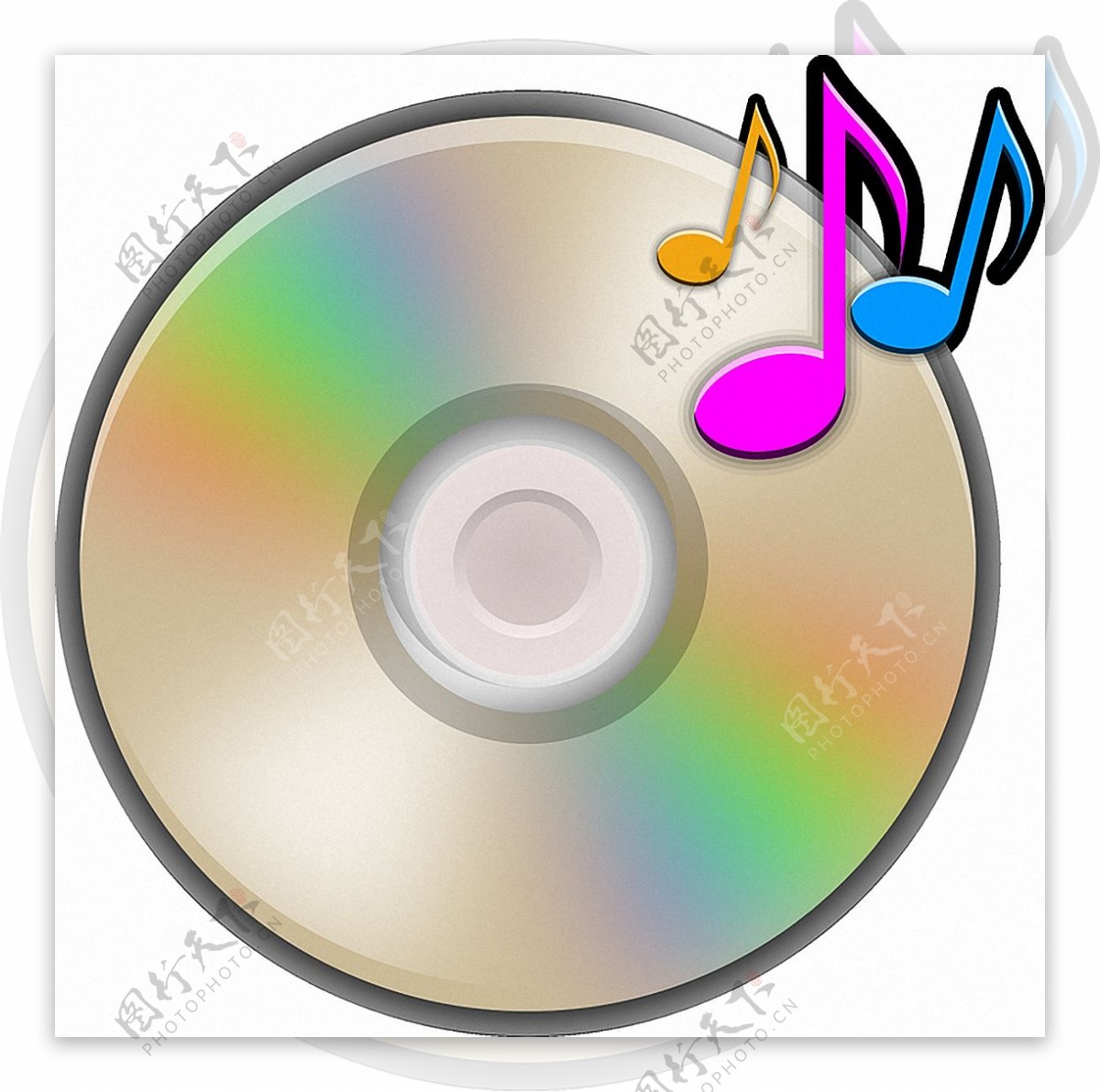 彩色音乐光盘免抠png透明图层素材