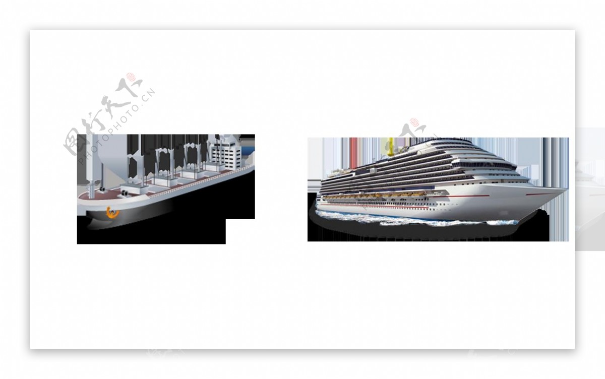 大型游艇轮船免抠png透明图层素材