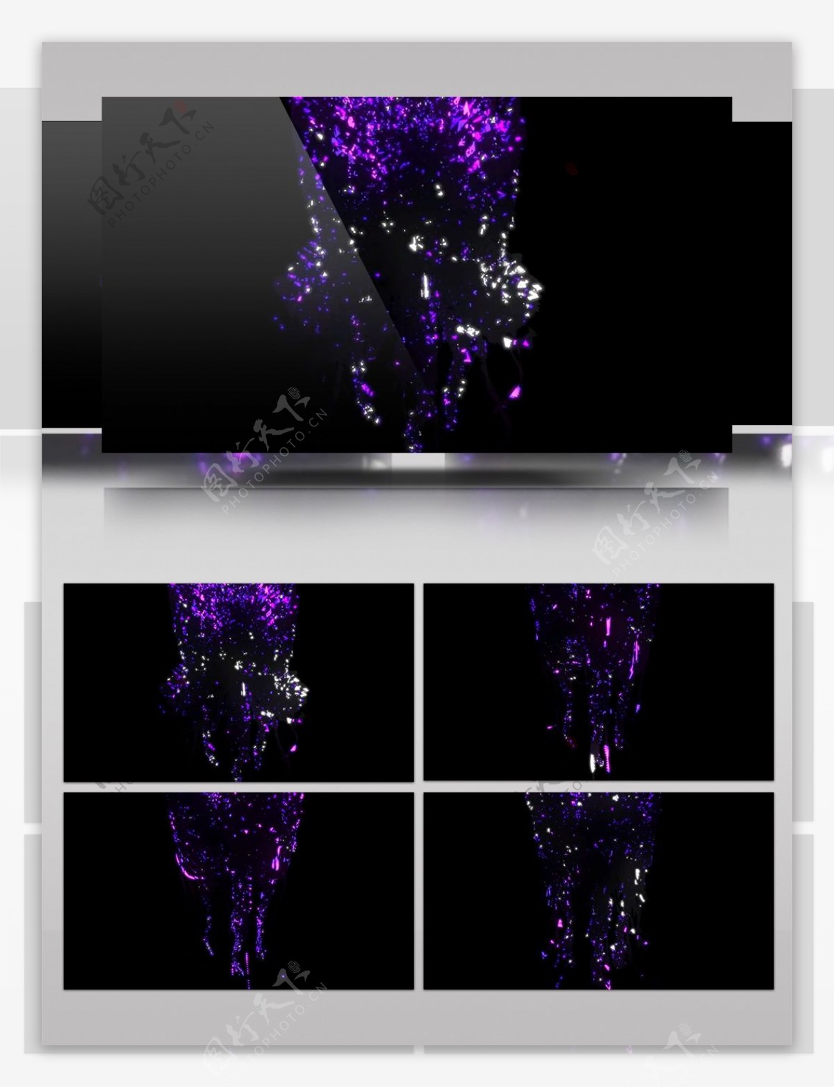 紫色光感粒子视频素材