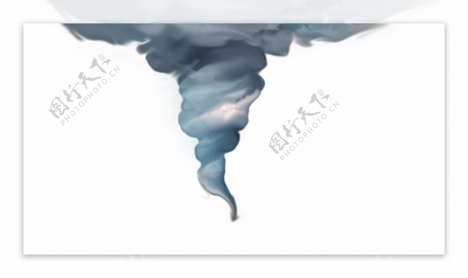 蓝灰色的龙卷风图片免抠psd透明素材