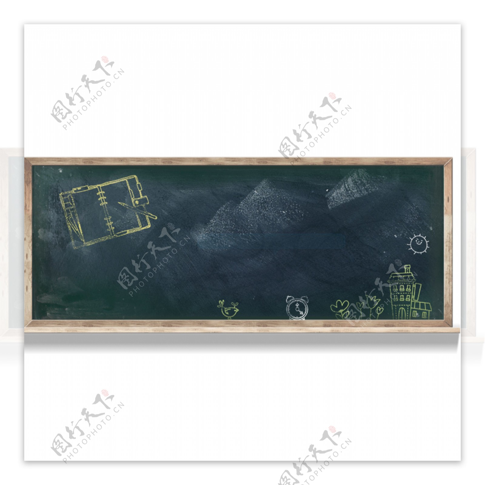 黑色教学黑板png元素素材
