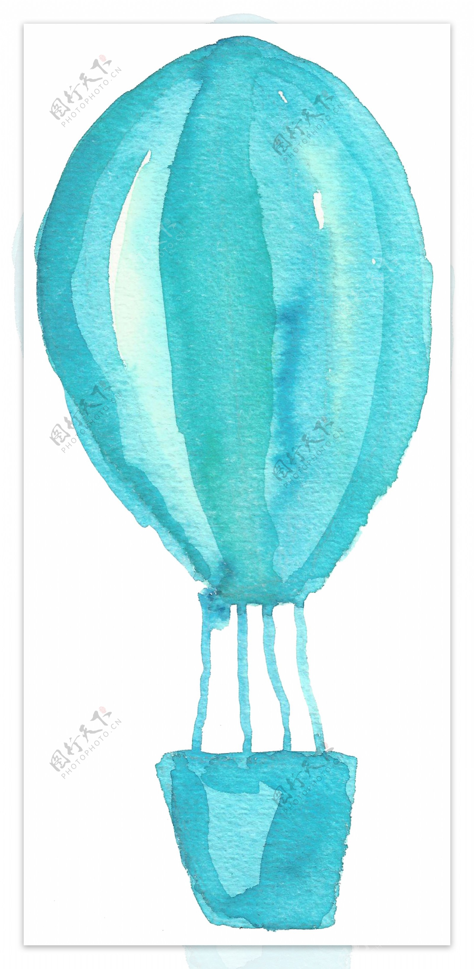 晶蓝气球透明装饰素材