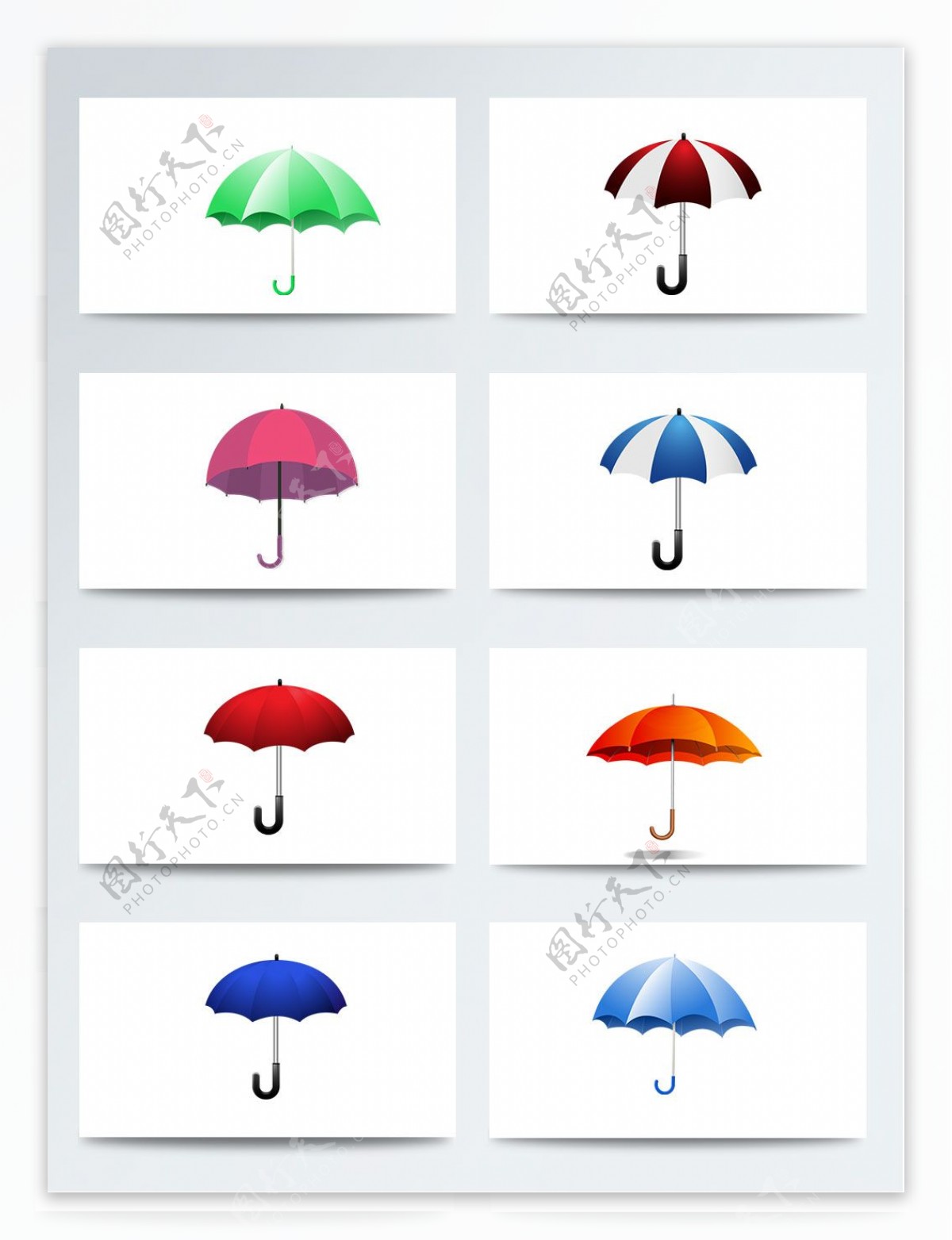 二十四节气雨水相关PNG元素卡通雨伞