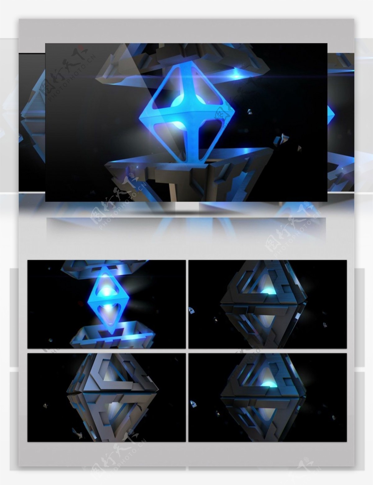 蓝光科技水晶高清视频素材