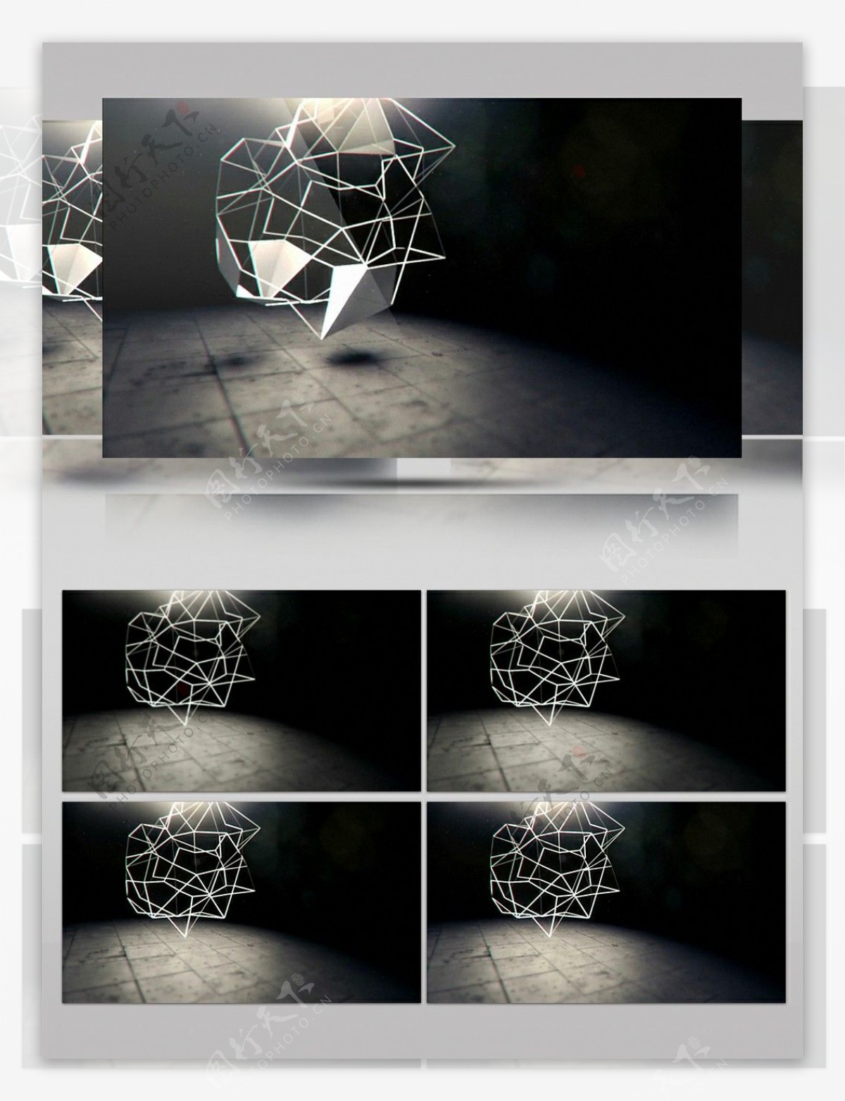 简约水晶钻石结构动感视频素材