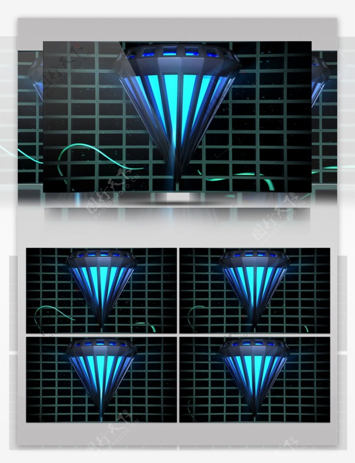 科技之光钻石视频素材