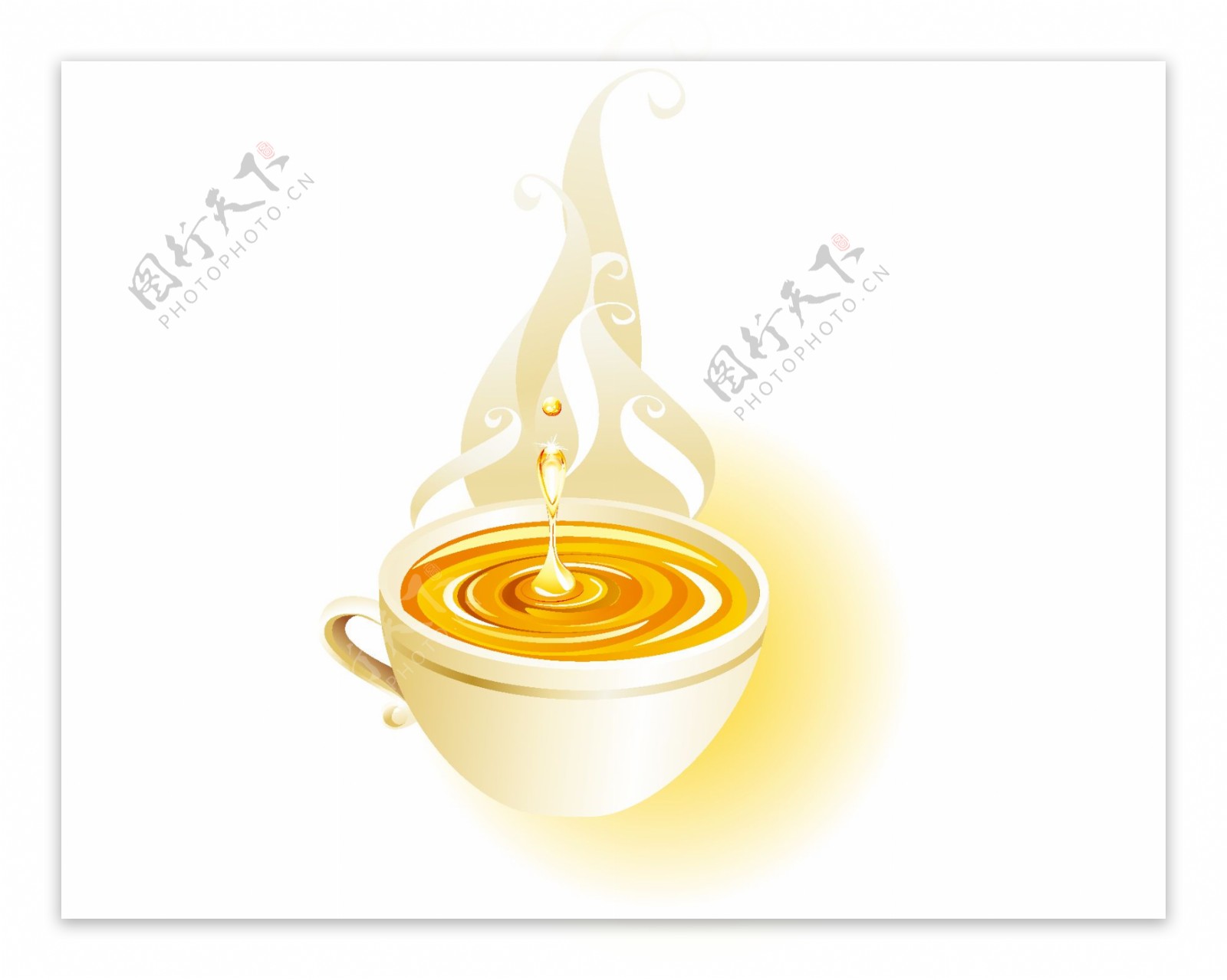 卡通咖啡热饮插画海报png元素