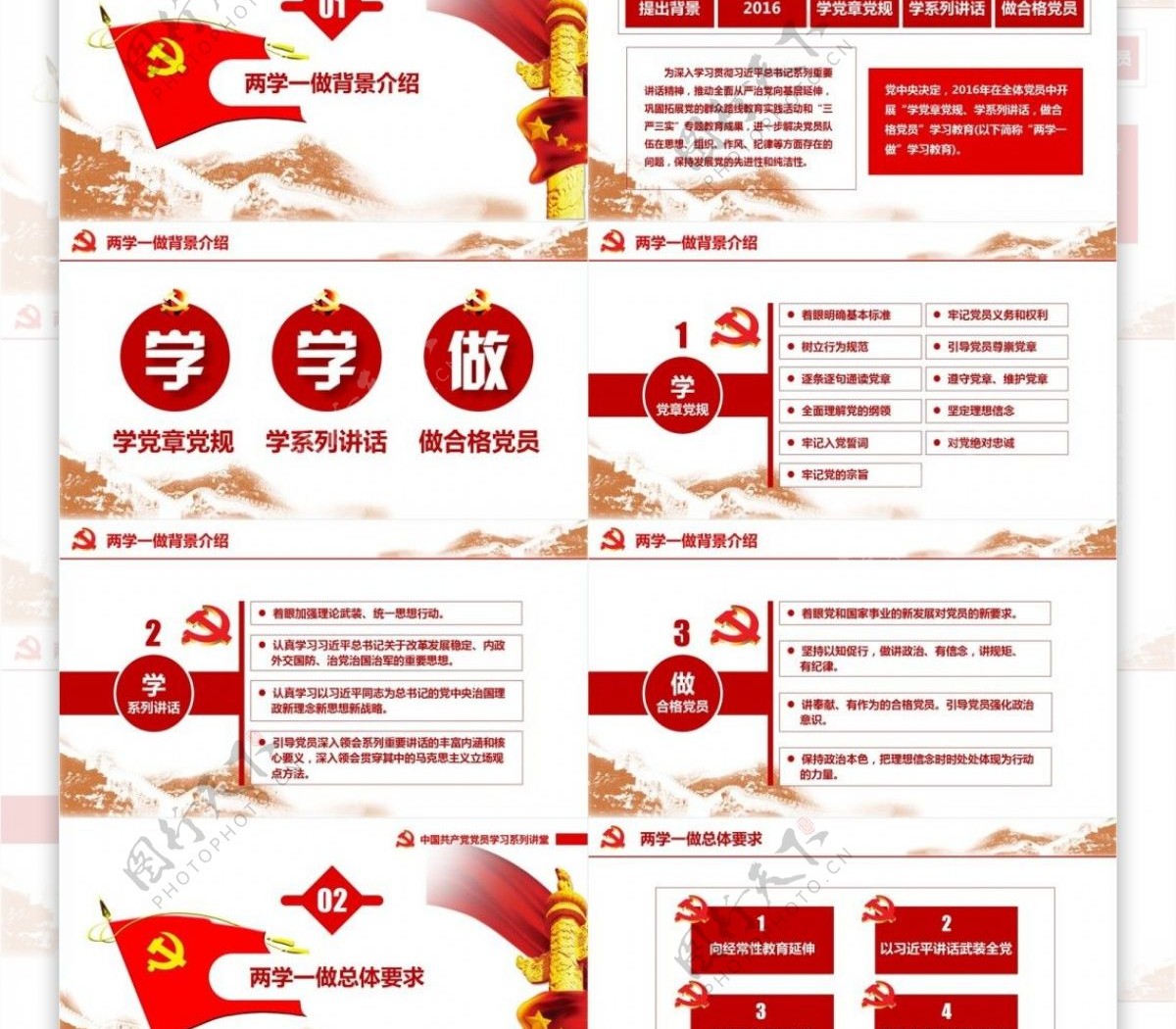 中国共产党党员应知应会培训PPT模板范本