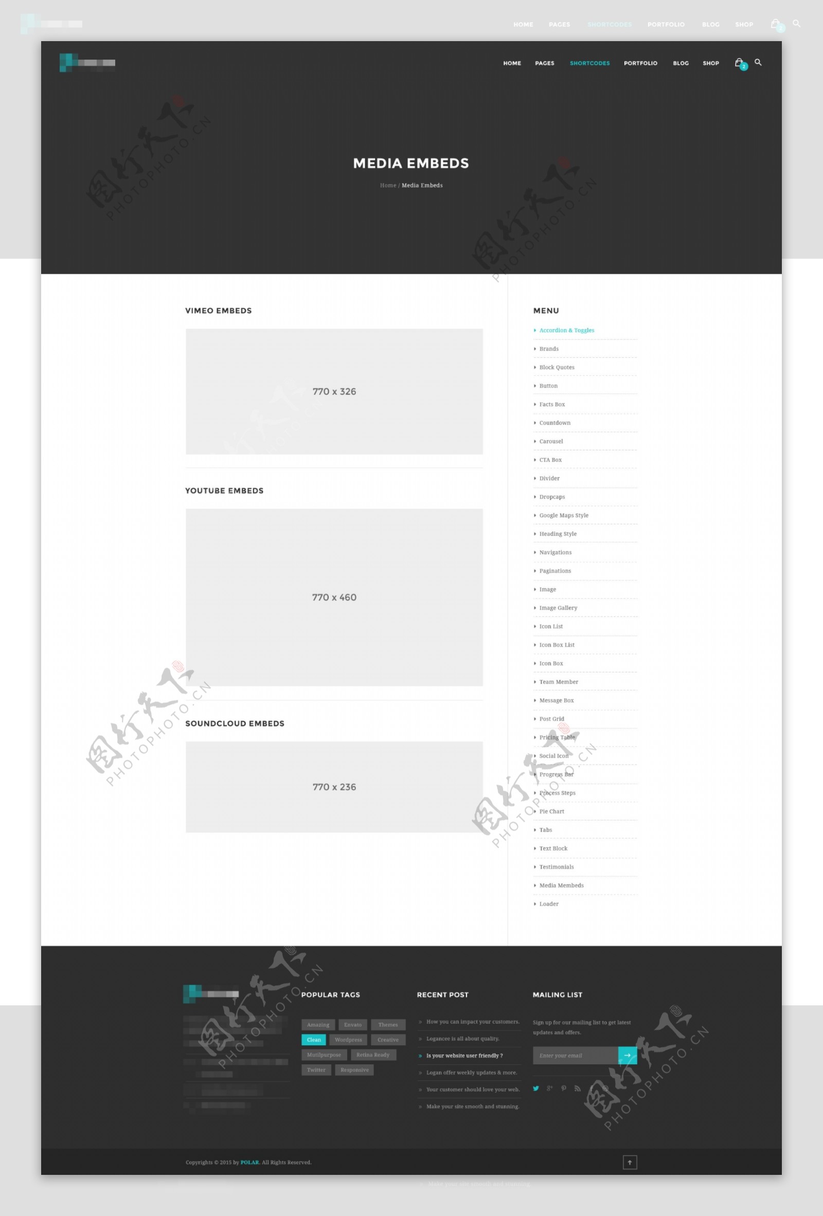 简洁的科技电子网站模板之用户案例界面