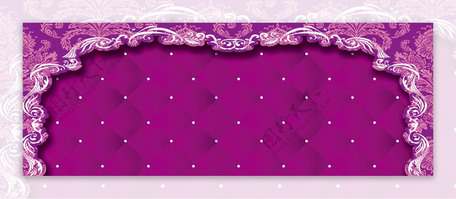 紫色花纹软包背景