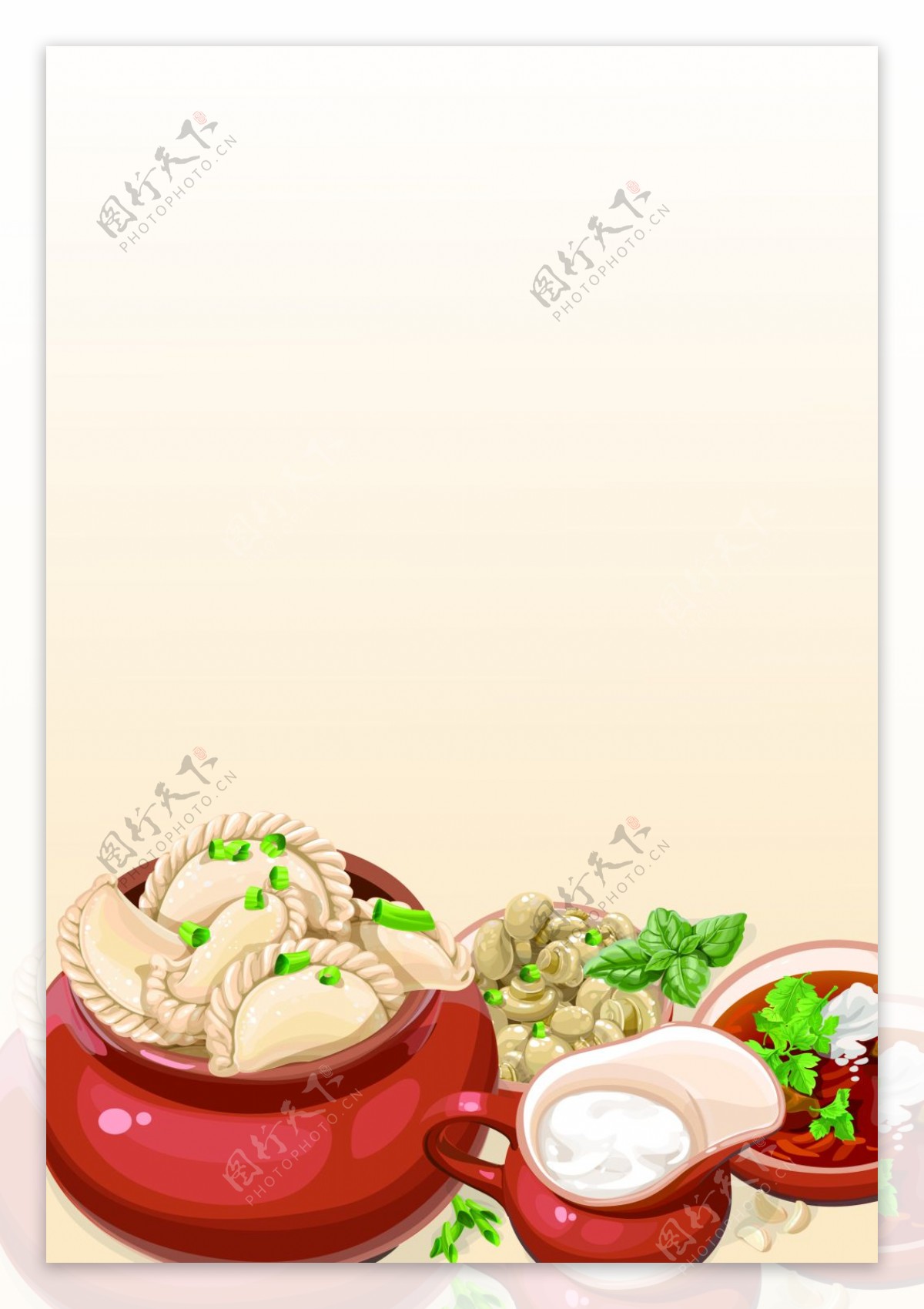 中国食物饺子寒食海报背景
