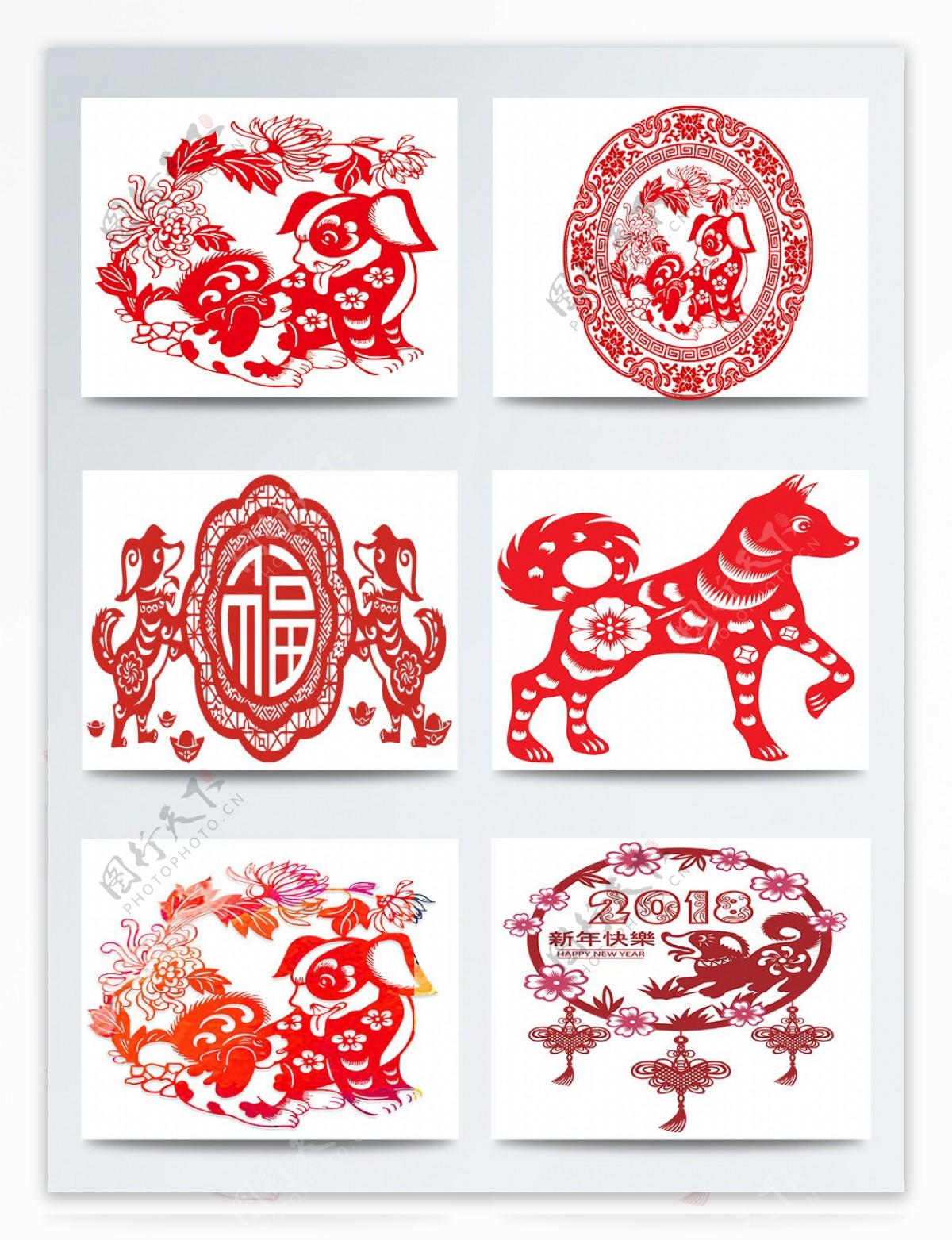 中国传统艺术剪纸图案