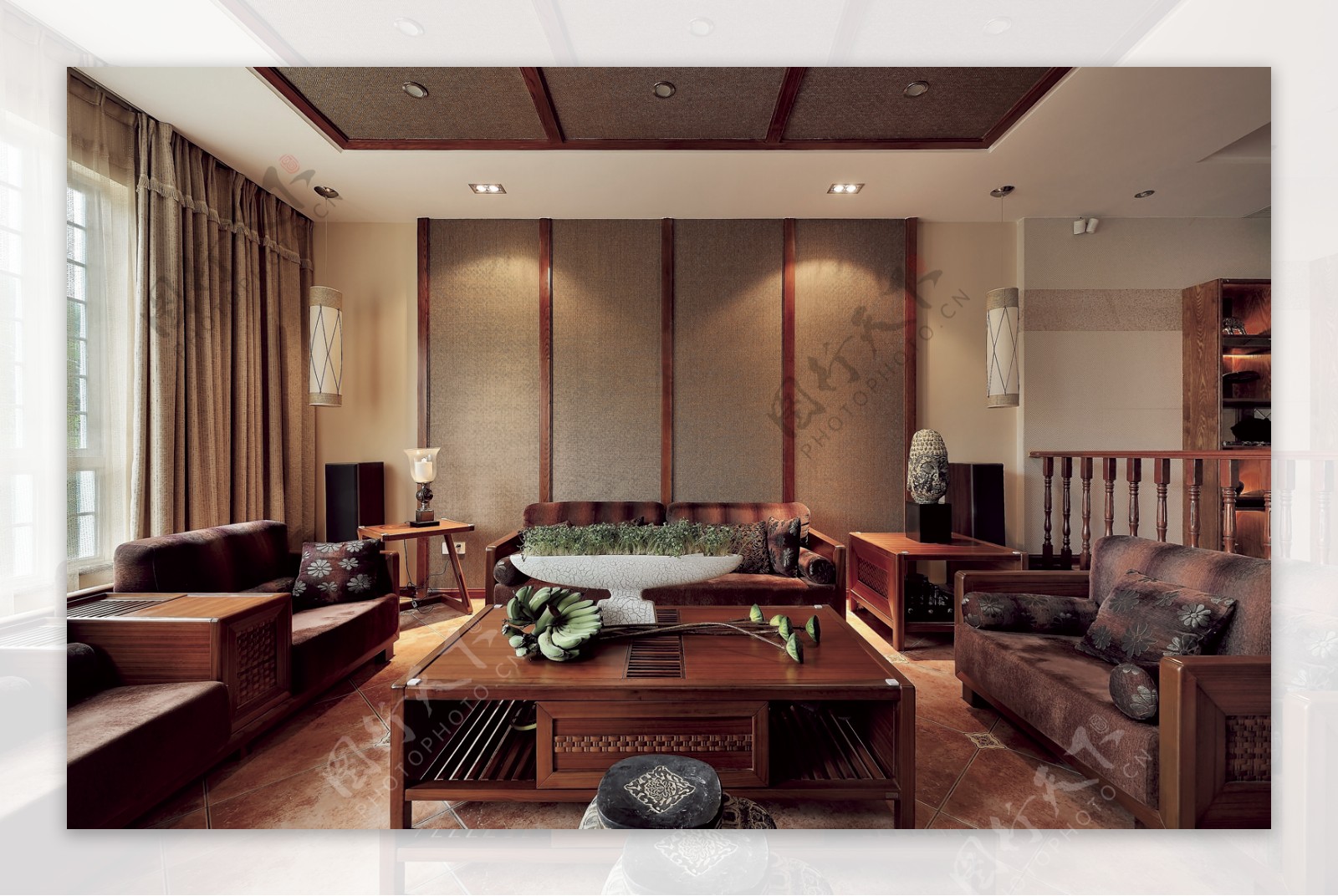 现代清新典雅客厅室内装修效果图