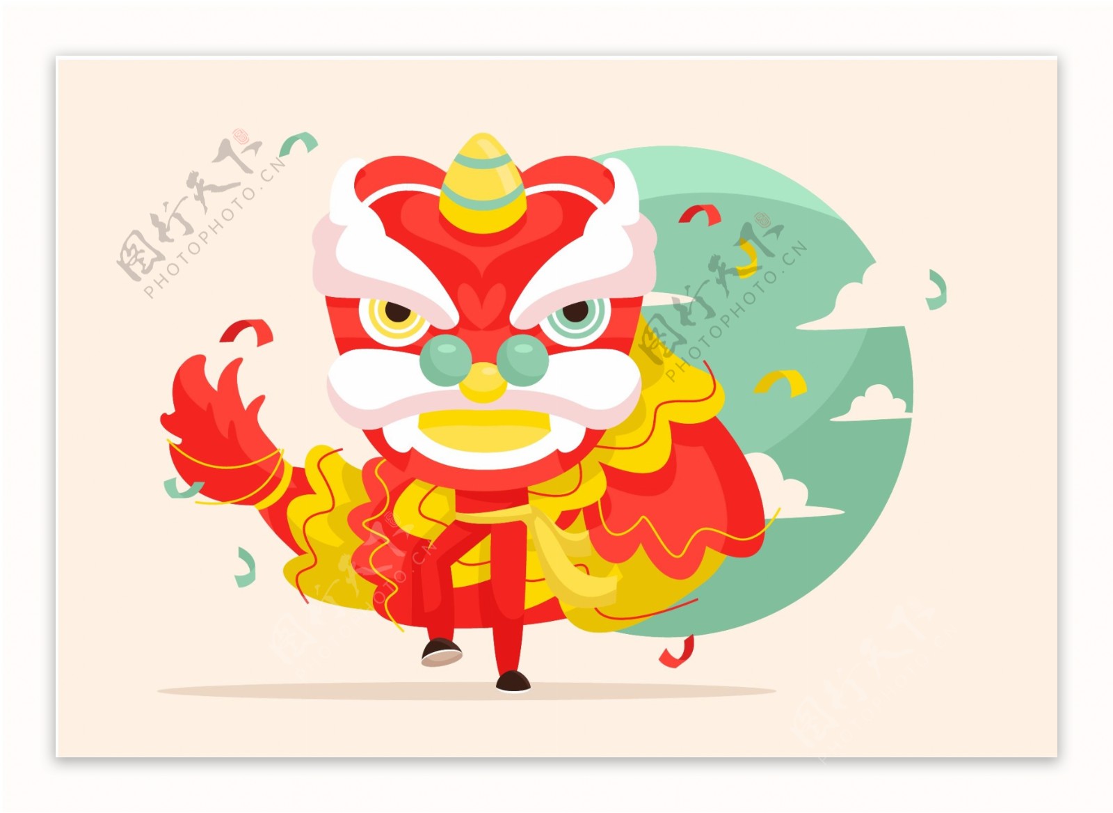 中国年舞狮元素