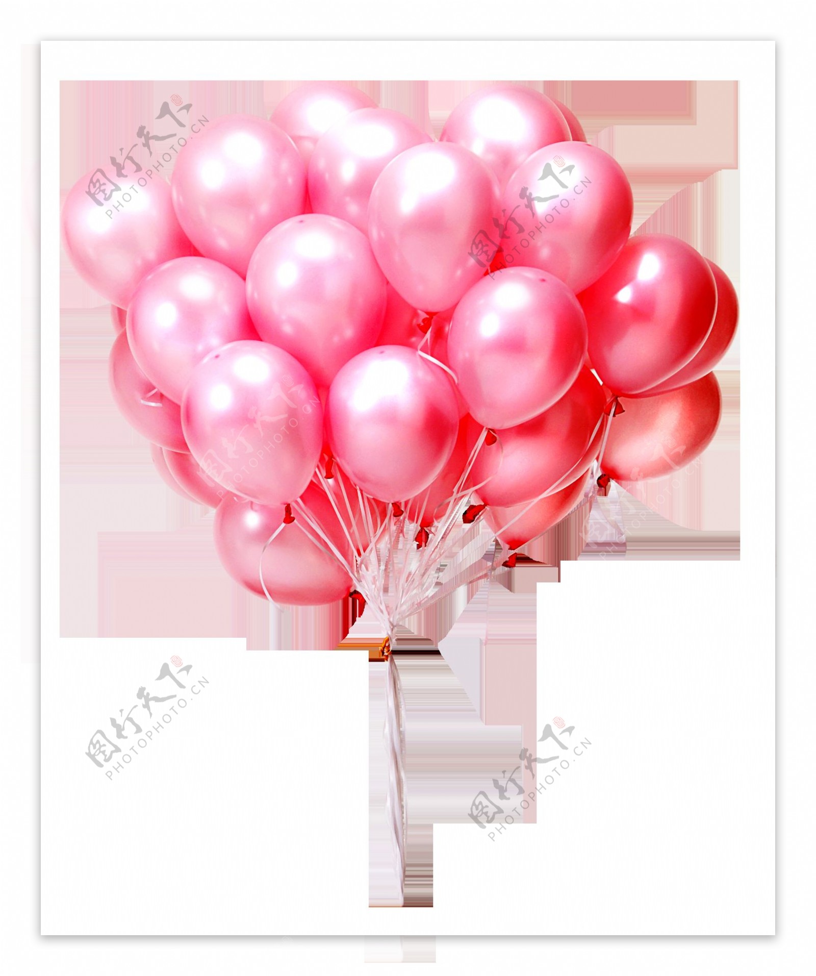 粉色气球情人节元素