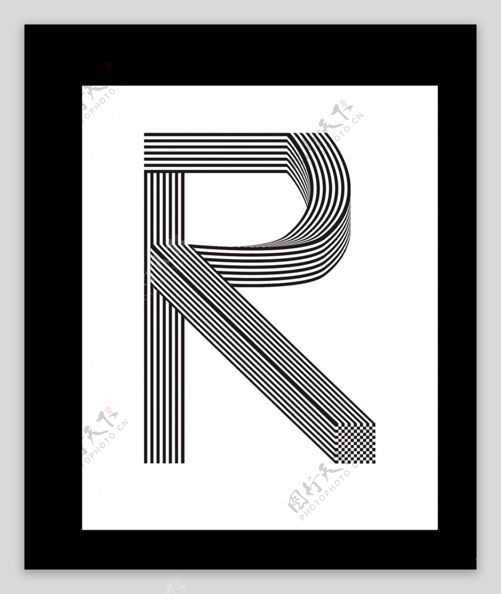 Rr字母创意设计创意字体