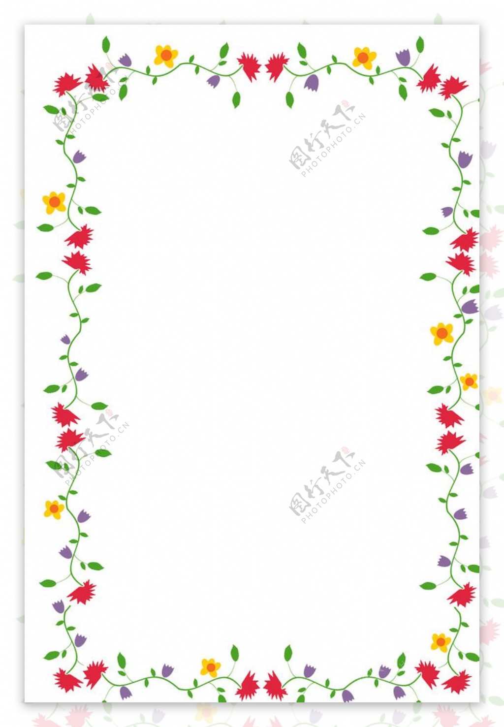 手绘玫瑰花边框素材免费下载 - 觅知网