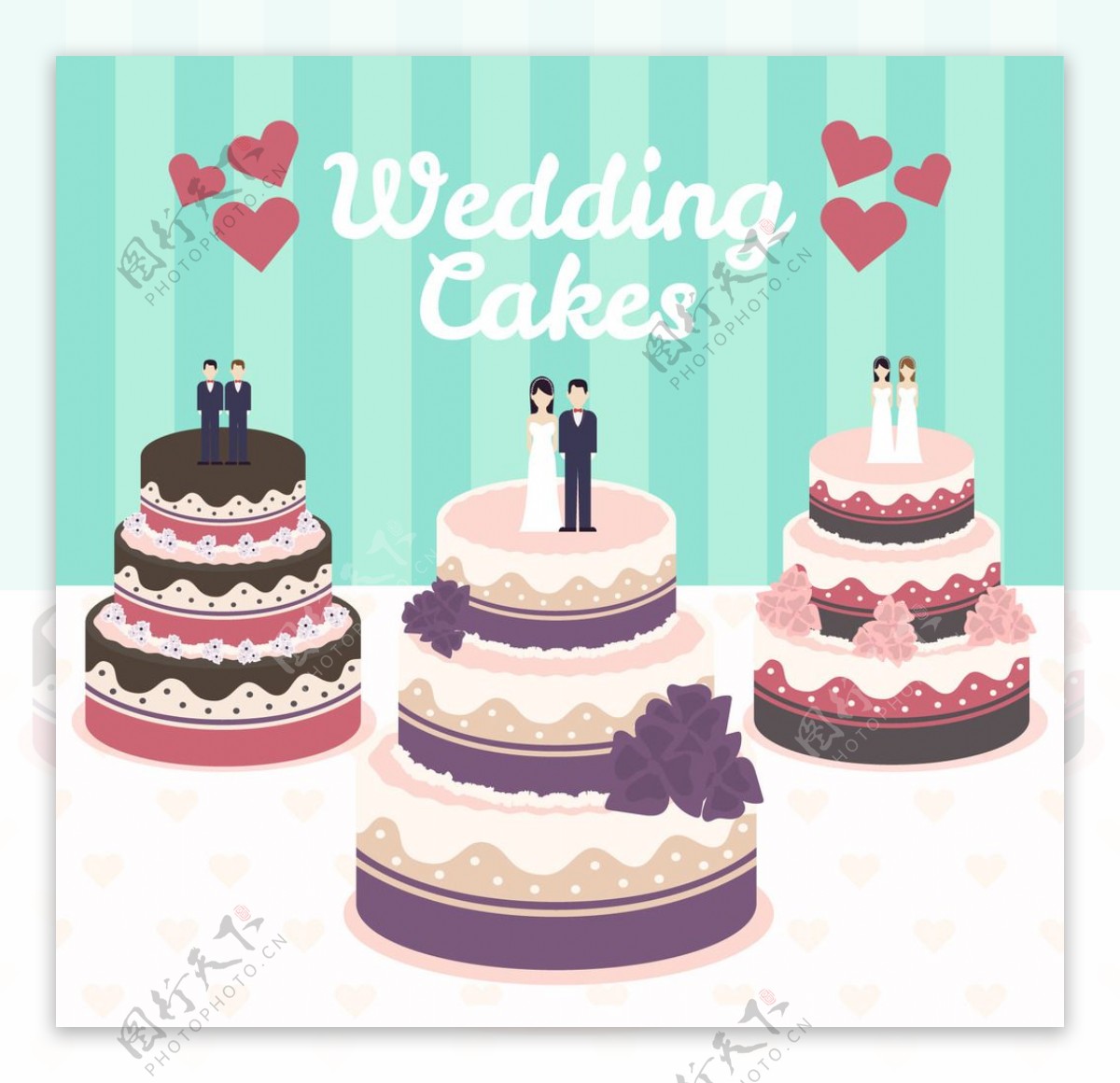 婚礼蛋糕插图