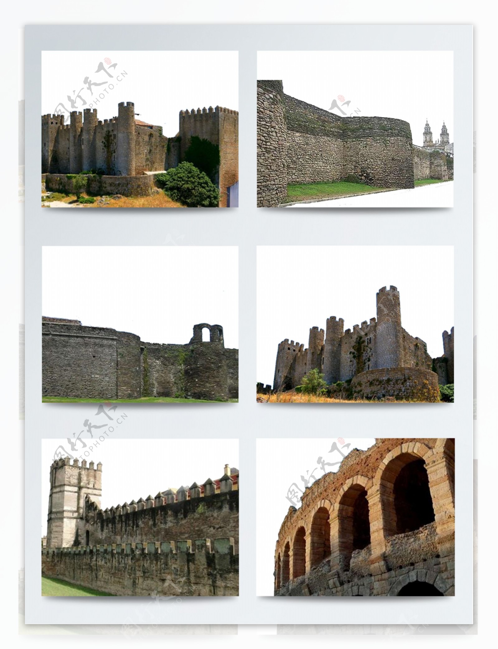 欧洲古罗马元素城墙建筑