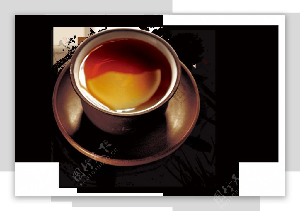 文化内涵深褐色茶杯产品实物