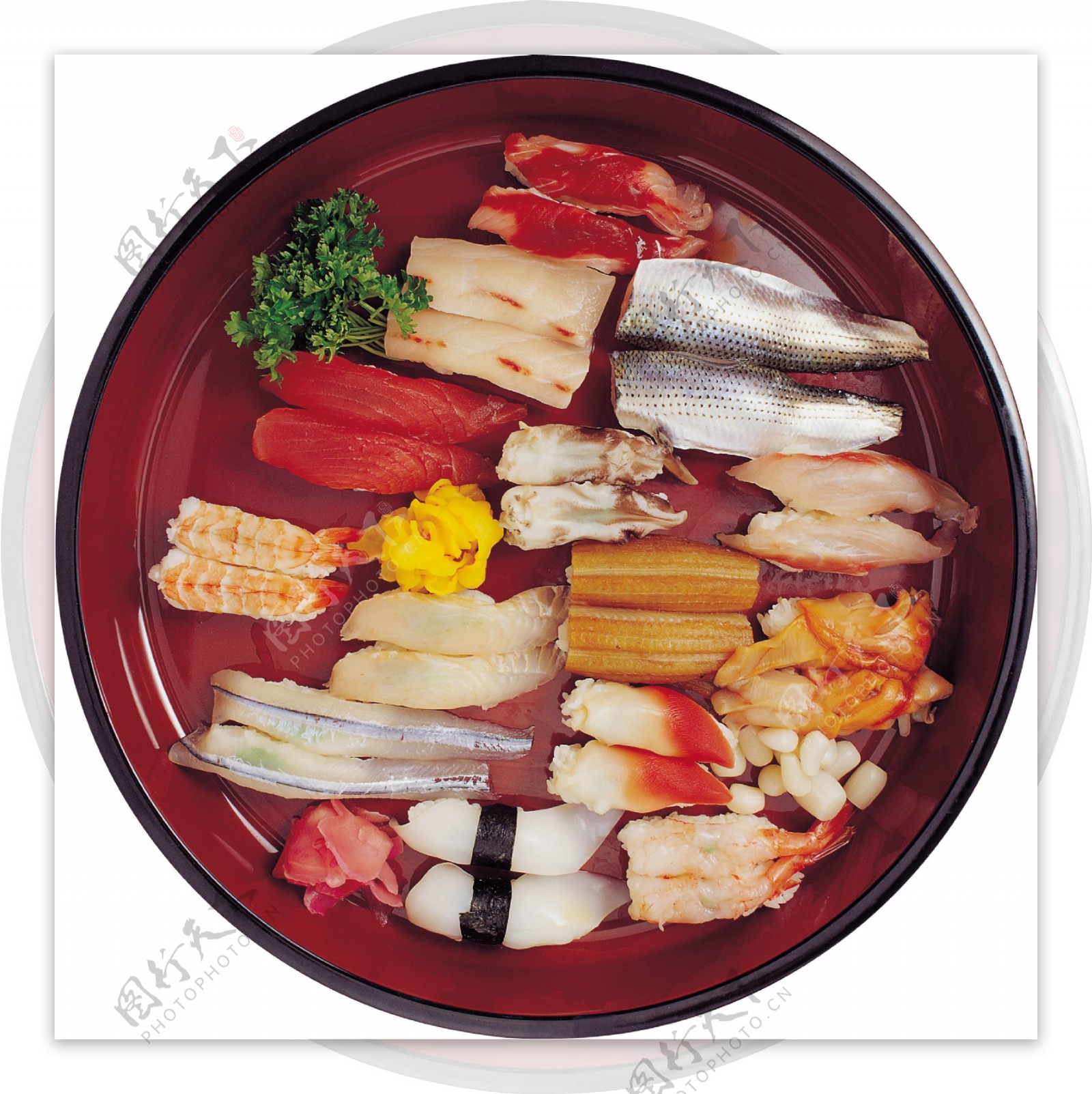 鲜美深红色盘子日式料理美食产品实物