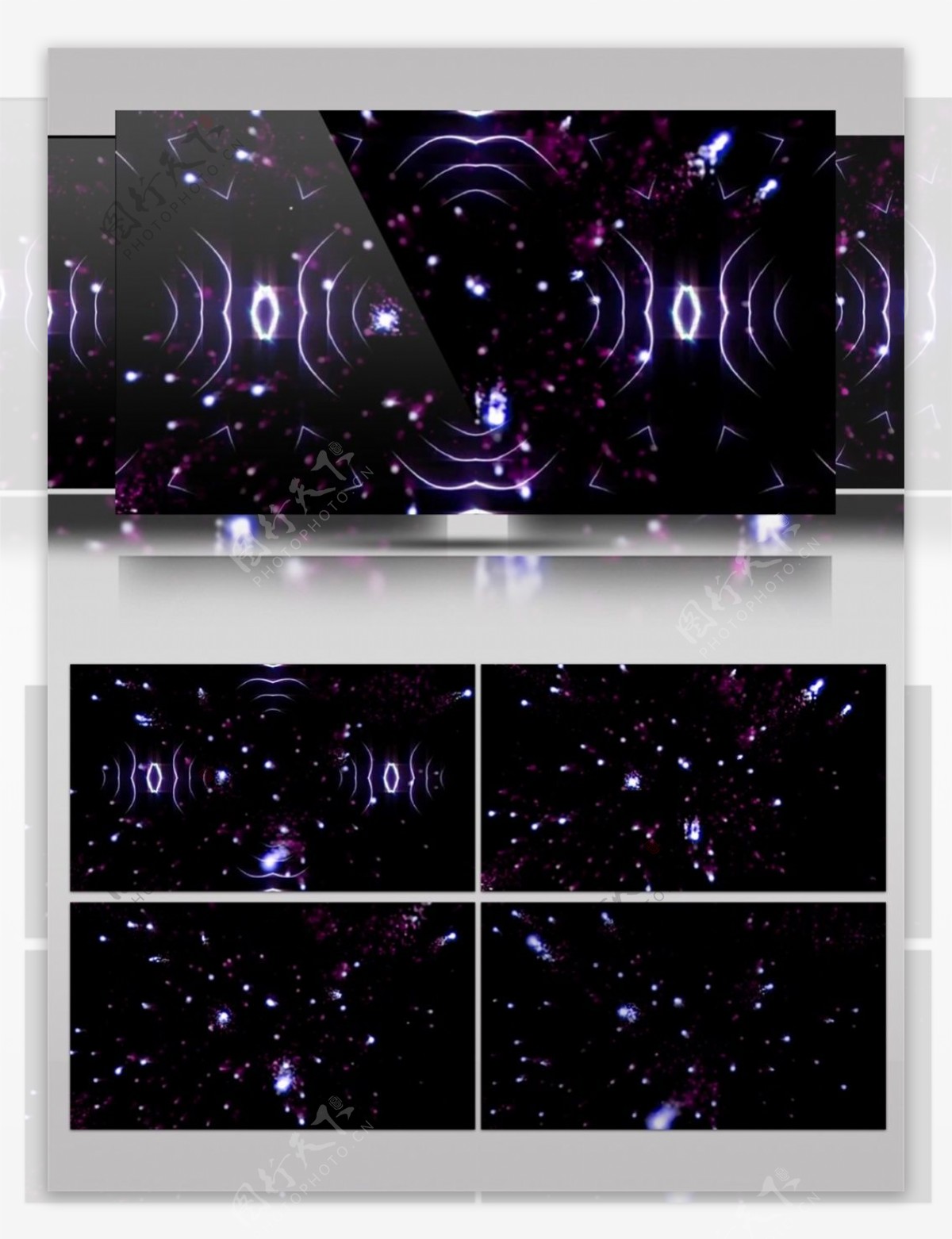 紫色动感星光视频素材