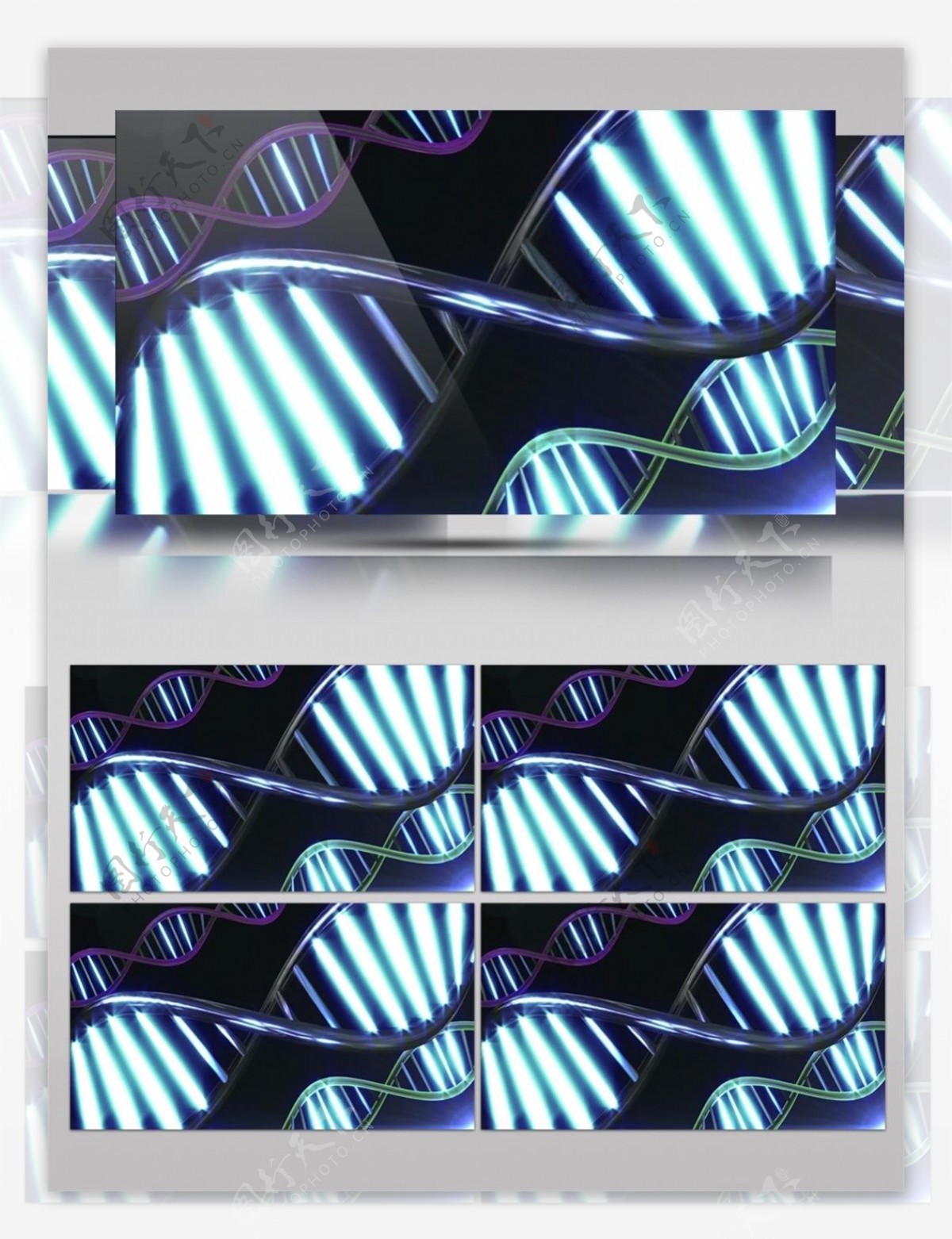 蓝色螺旋光束动态视频素材