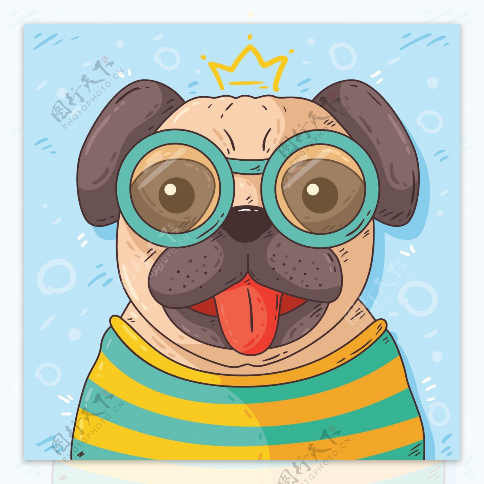 超可爱带眼镜的狗狗图片-狗狗萌图-屈阿零可爱屋