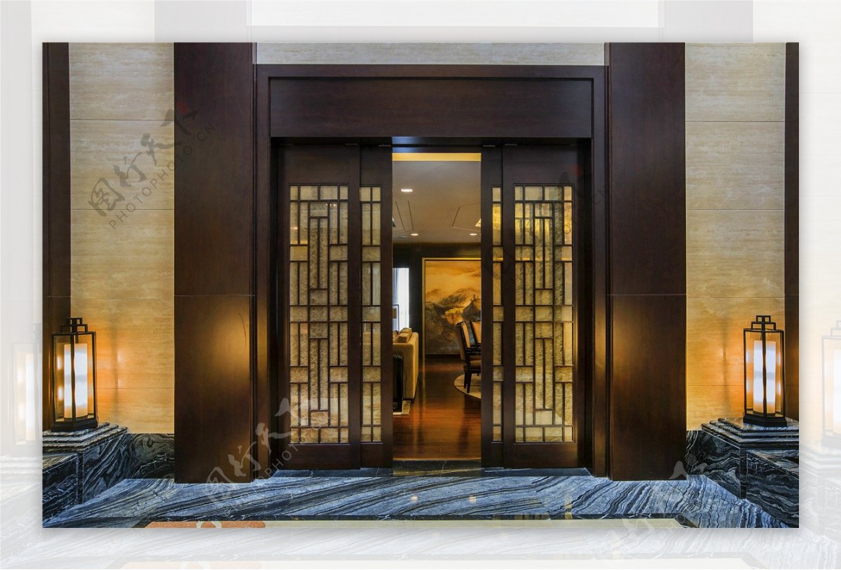 高级酒店大厅装修门槛设计效果图