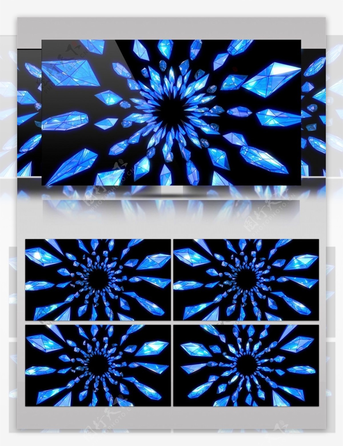 蓝光迷幻水晶视频素材