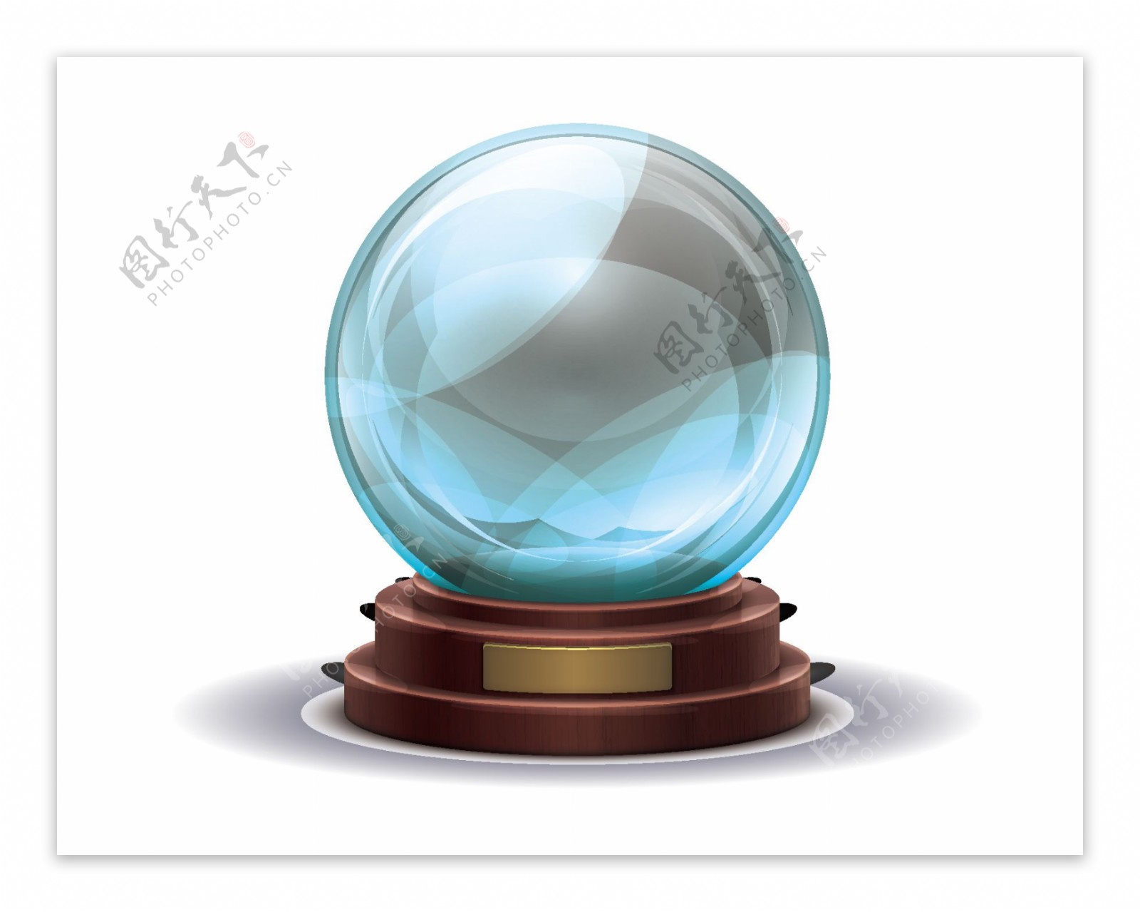 卡通蓝色水晶球元素