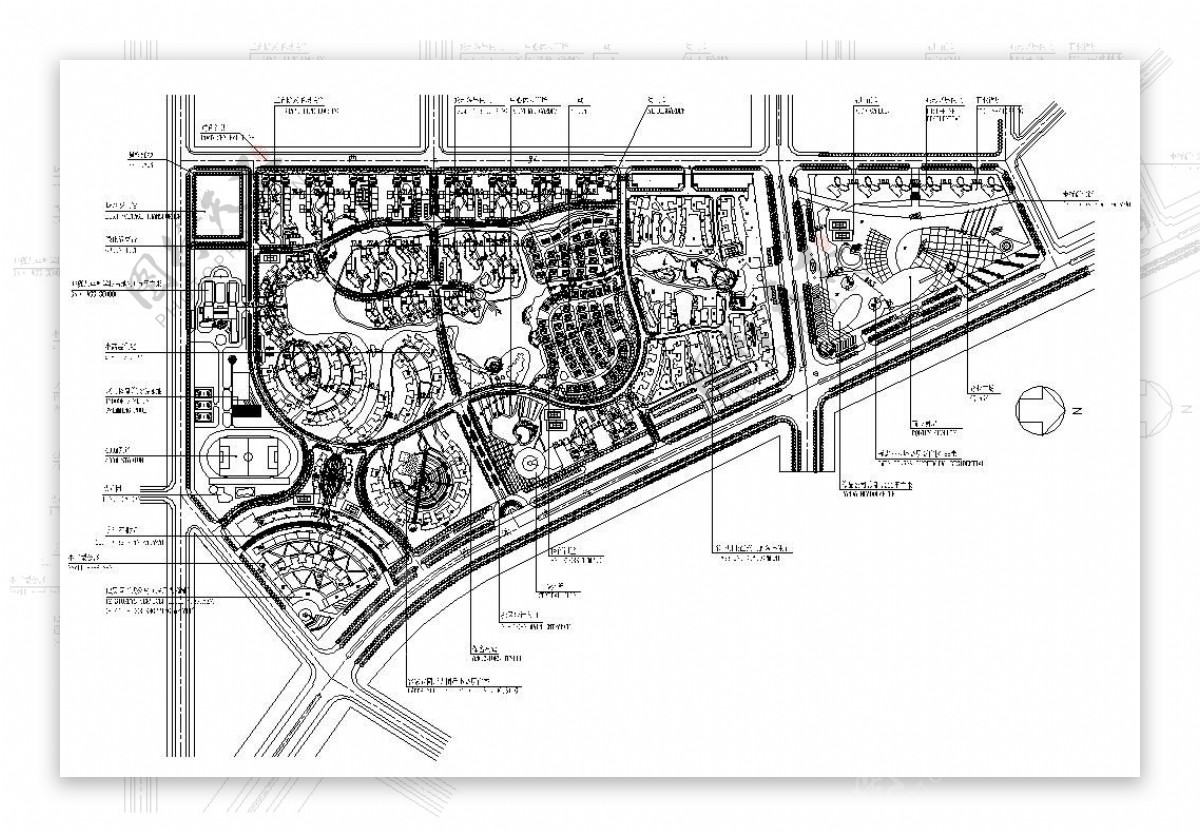 超大型住宅区规划总图平面图