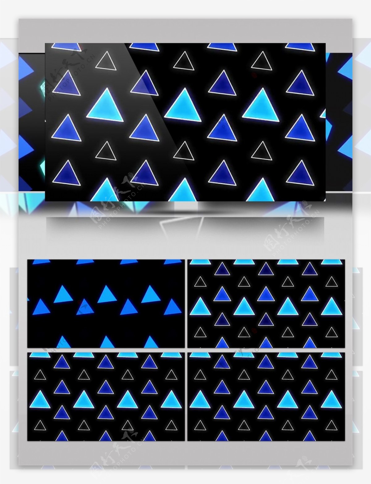 蓝色激光三角视频素材