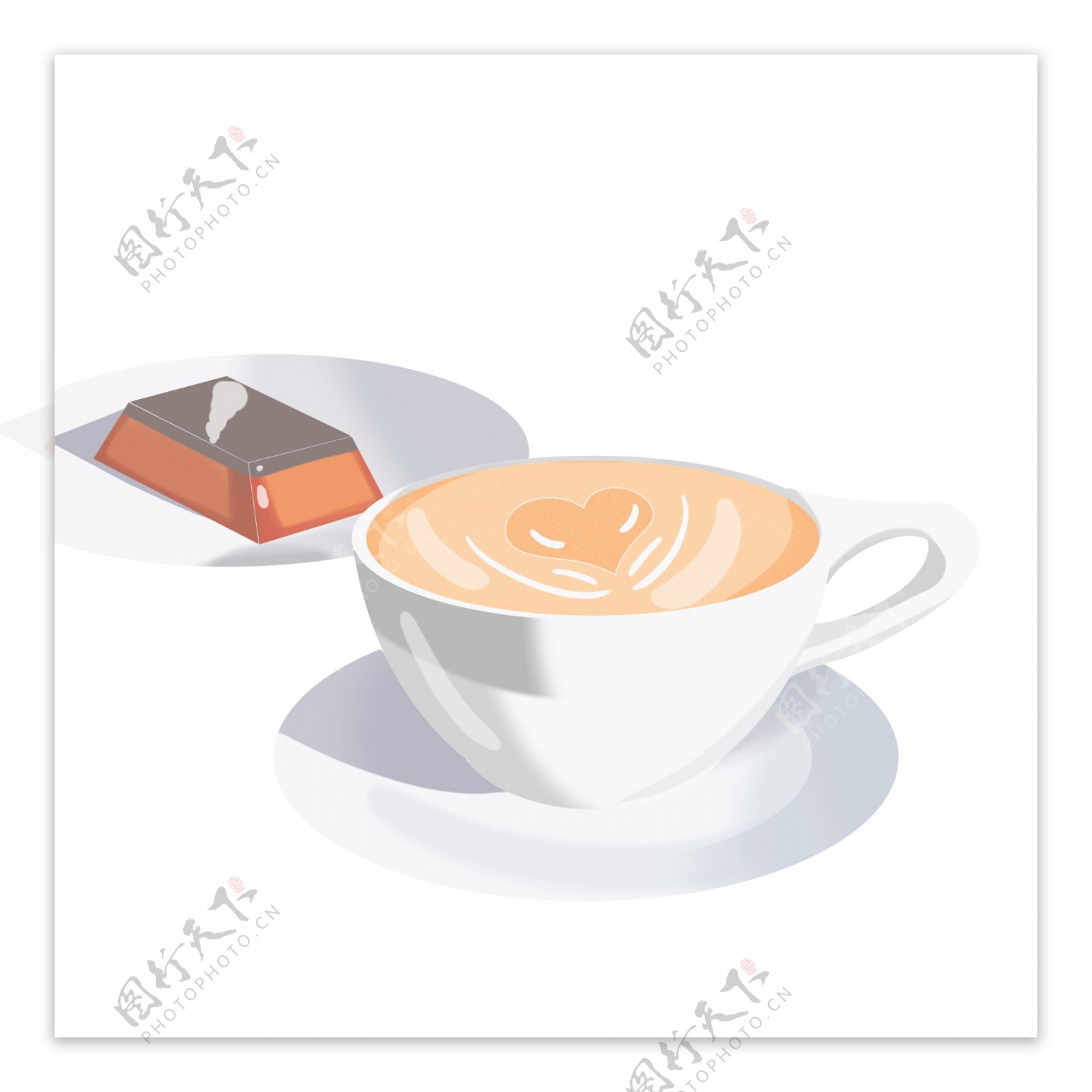 简约咖啡和点心插画设计可商用元素