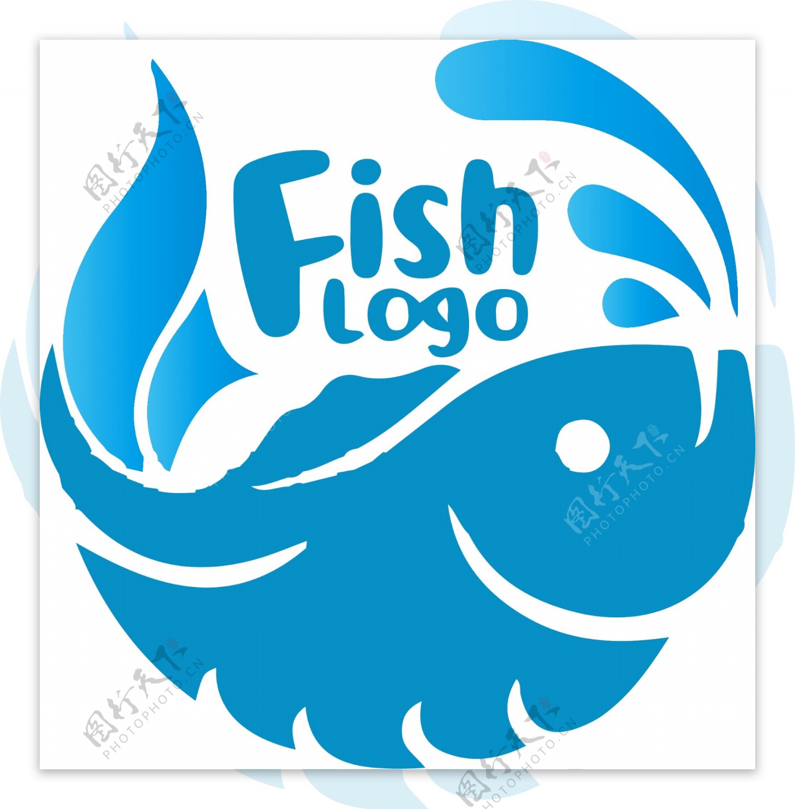 创意鱼餐饮LOGO标志设计