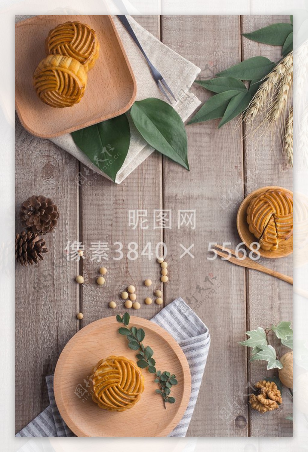 中秋传统美食月饼模板背景素材