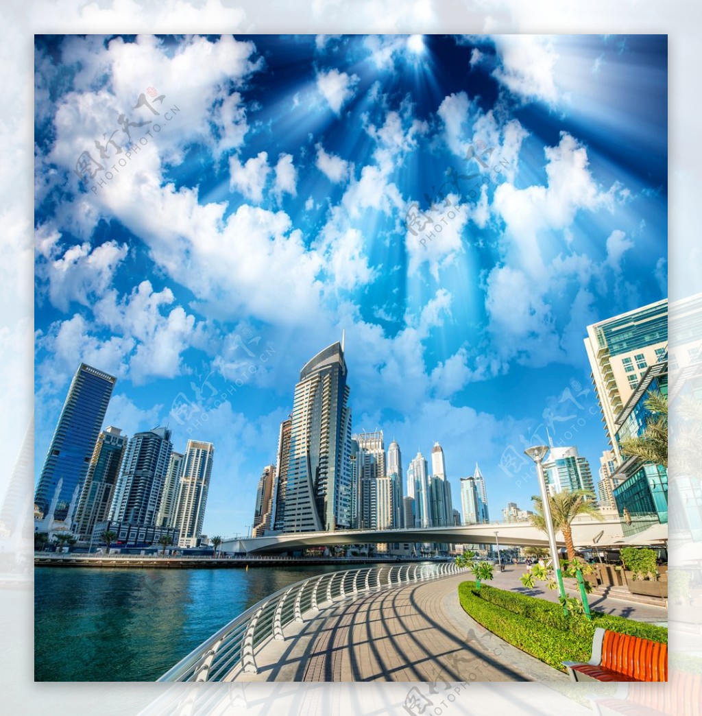 壁纸 迪拜，哈利法塔，摩天大楼，早晨 2880x1800 HD 高清壁纸, 图片, 照片